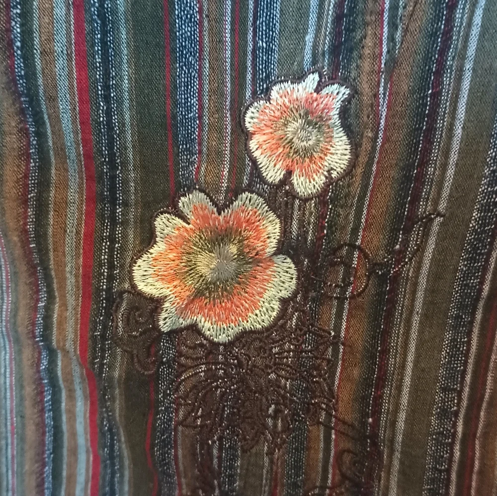 Patch 22 Y2K Indie Button Up Top Juniors L Horse Stud Artsy Boho Hippie Eclectic - Picture 4 of 11